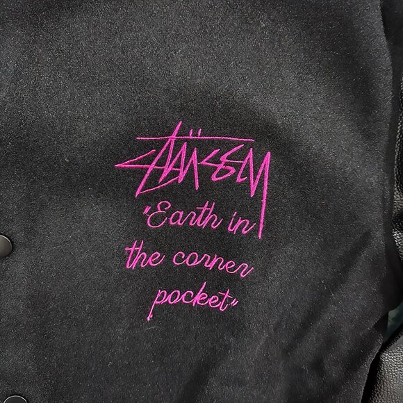Stussy Black Baseball Jacket - Picture 8 of 14
